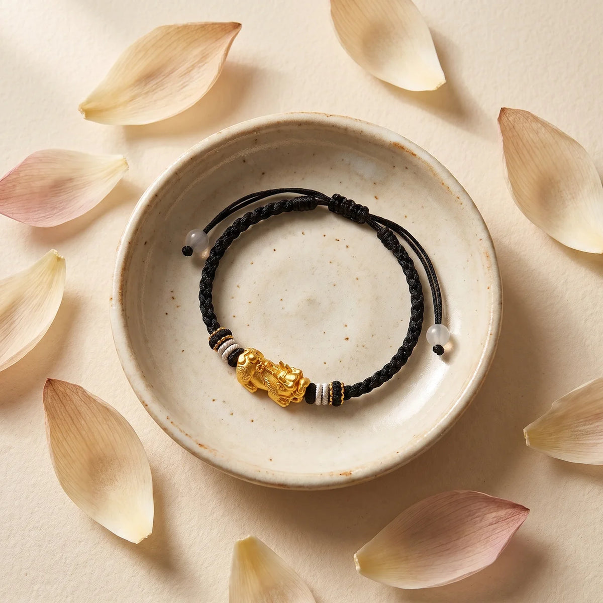 Braided Pixiu Matching Couple Bracelet Set