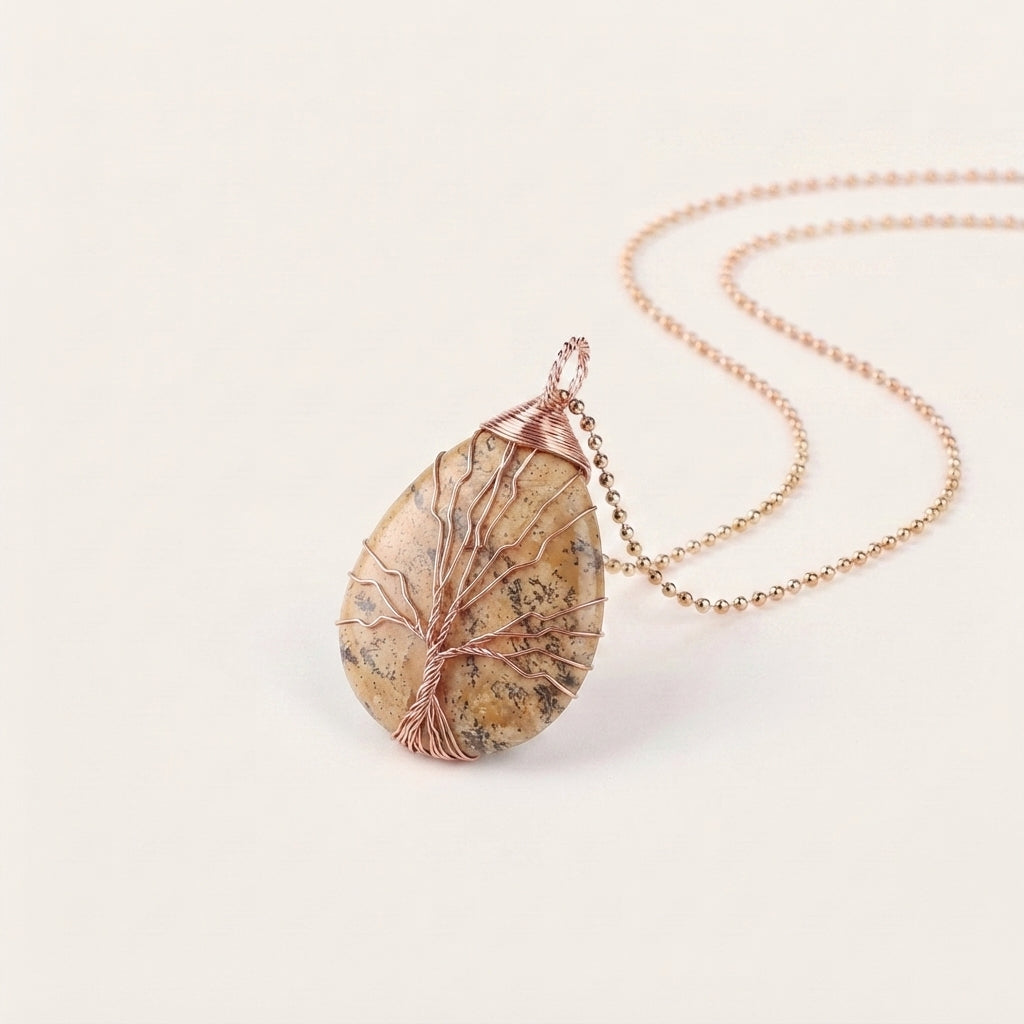 Amethyst Tree of Life Pendant Necklace