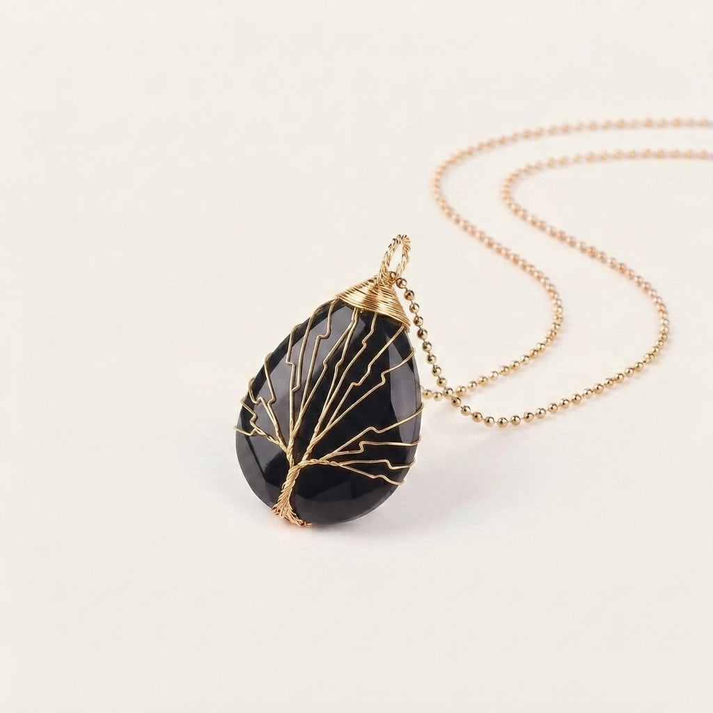 Amethyst Tree of Life Pendant Necklace