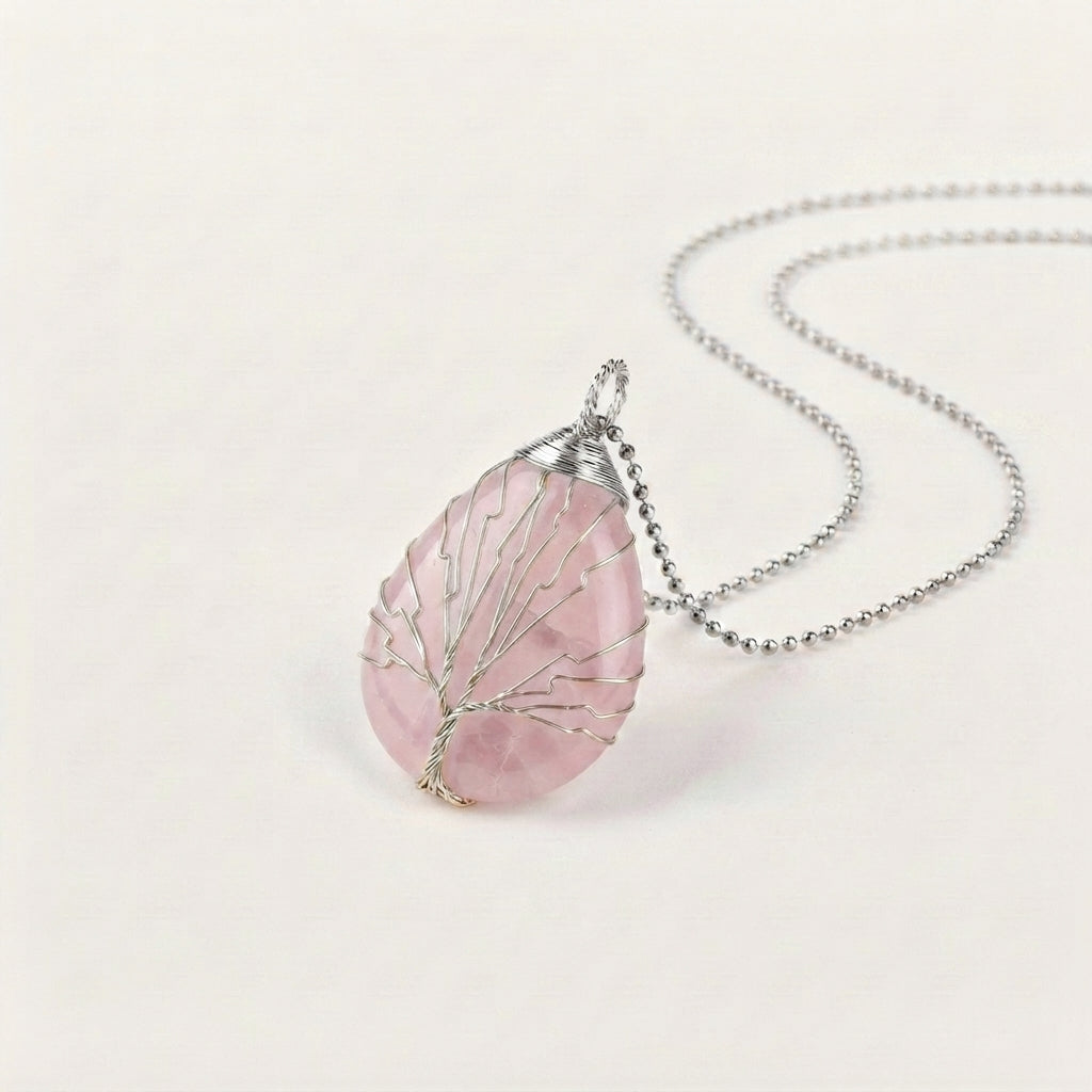 Amethyst Tree of Life Pendant Necklace
