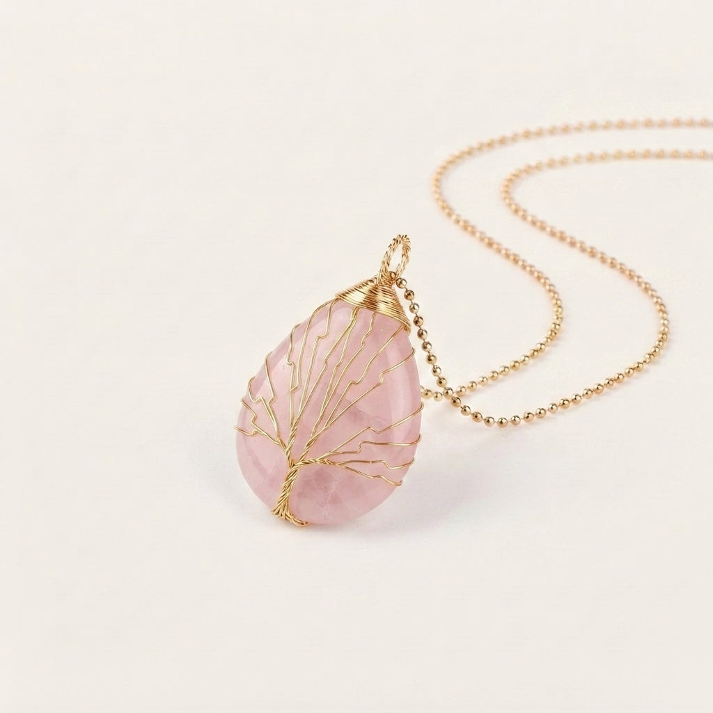 Amethyst Tree of Life Pendant Necklace