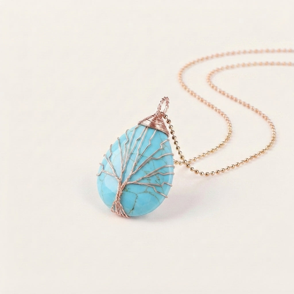 Amethyst Tree of Life Pendant Necklace