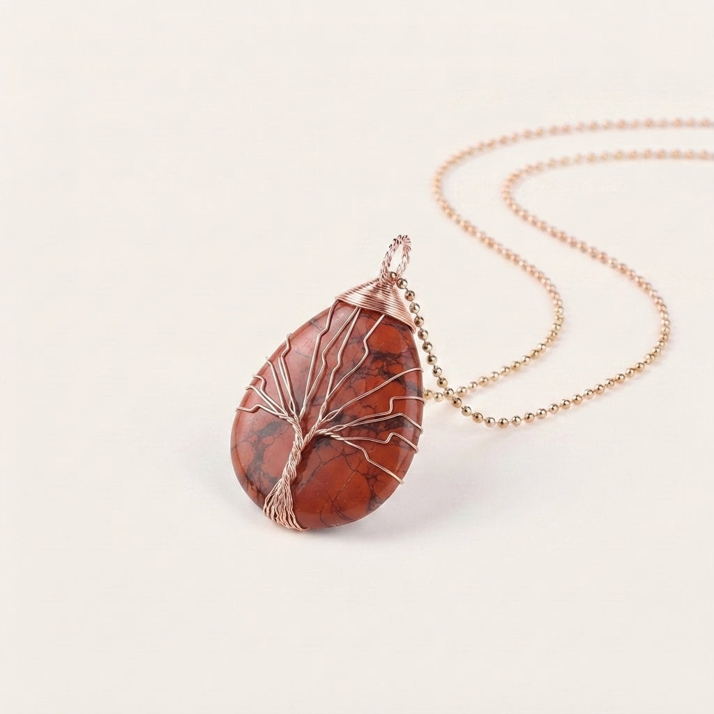 Amethyst Tree of Life Pendant Necklace