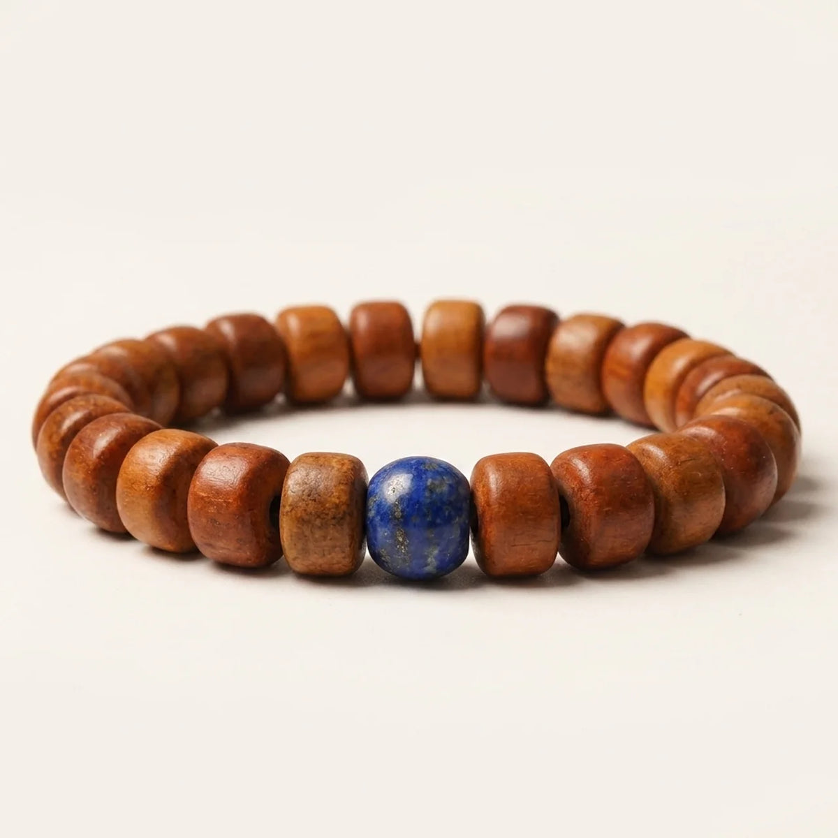 Carved Bone Om Mantra Beaded Bracelet