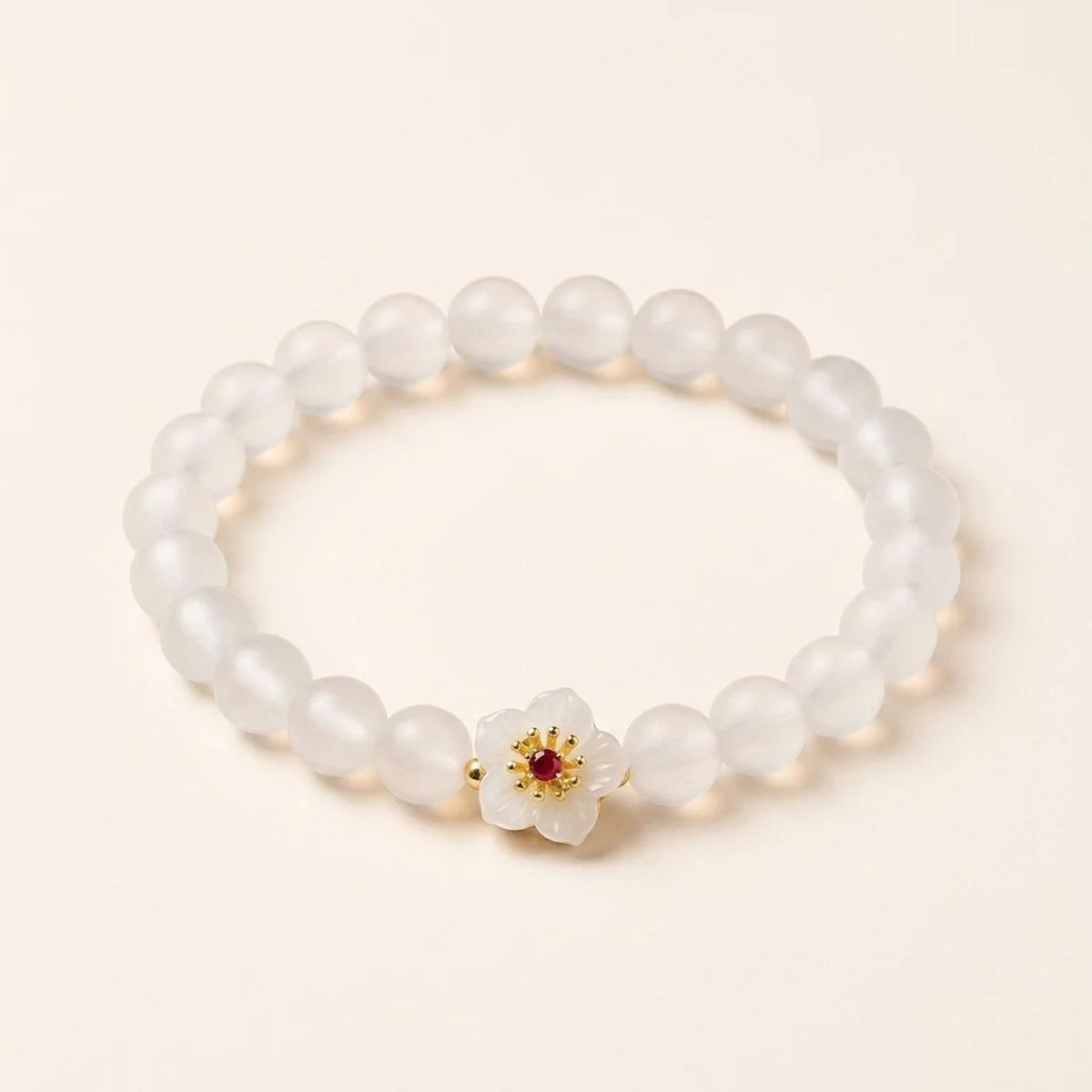 Katzenauge Chrysoberyll Blumen Armband