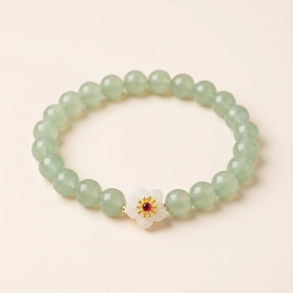 Katzenauge Chrysoberyll Blumen Armband