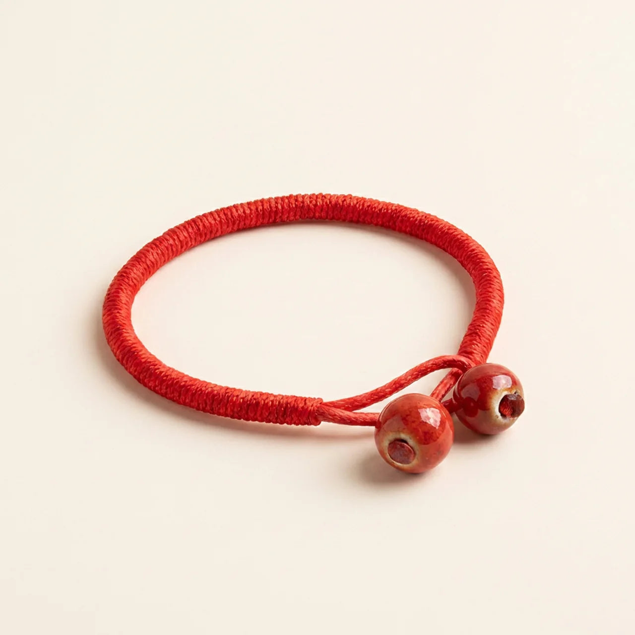 Ceramic Red String Lucky Knot Bracelet
