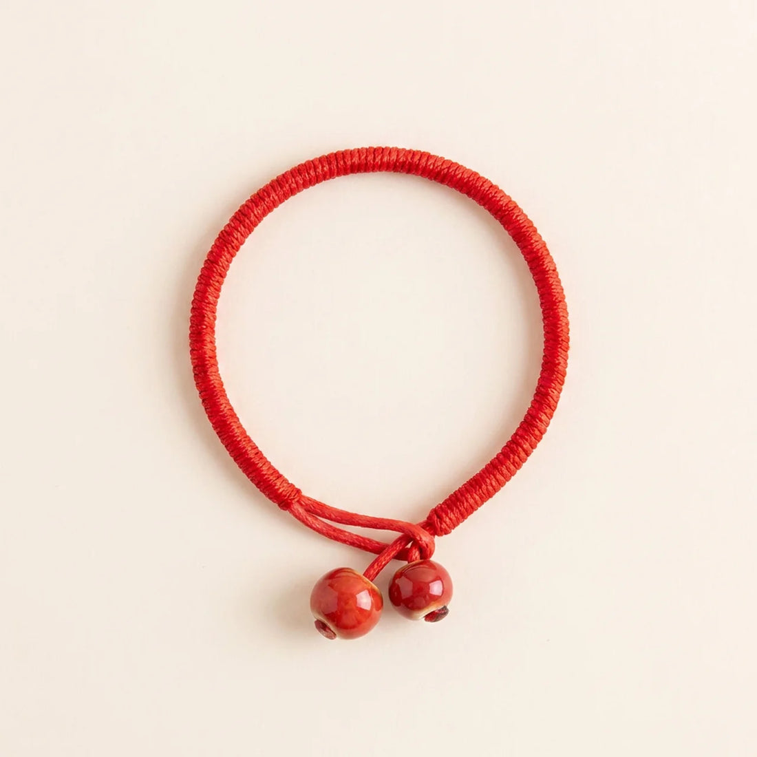Ceramic Red String Lucky Knot Bracelet
