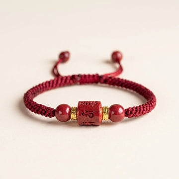 Cinnabar Om Mani Padme Hum Red String Bracelet