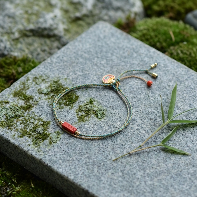 Cinnabar Ruyi Double Layer String Bracelet