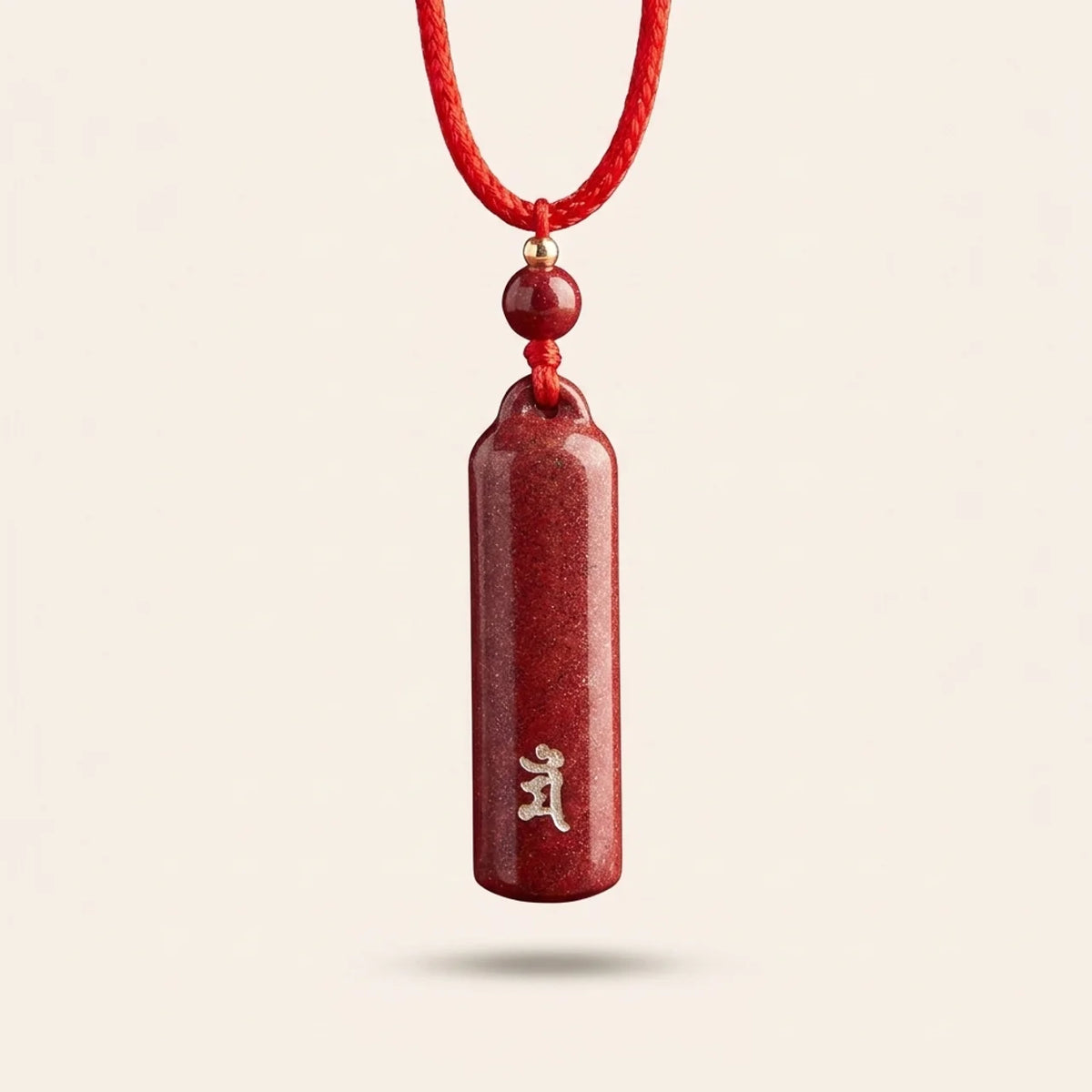 Cinnabar Zodiac Natal Buddha Pendant Necklace