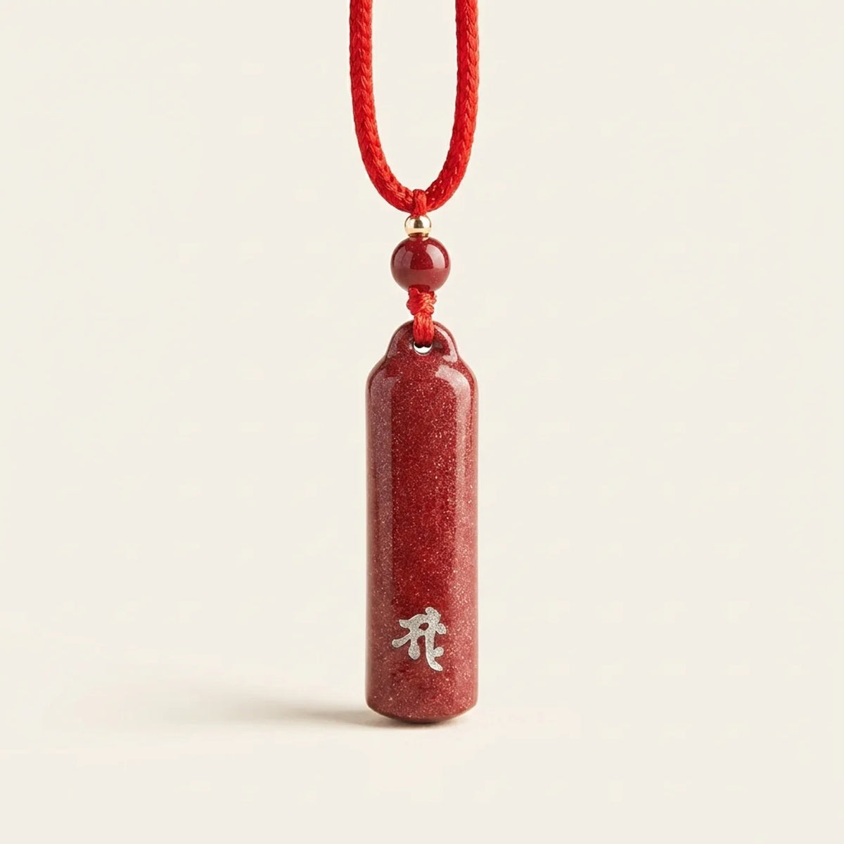 Cinnabar Zodiac Natal Buddha Pendant Necklace