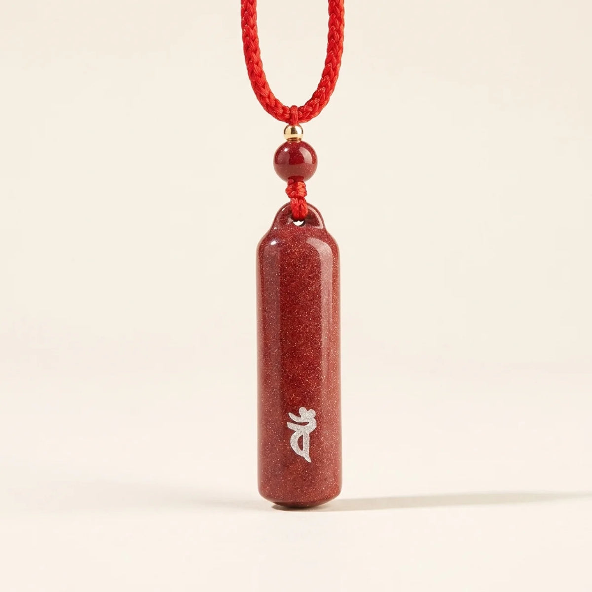Cinnabar Zodiac Natal Buddha Pendant Necklace