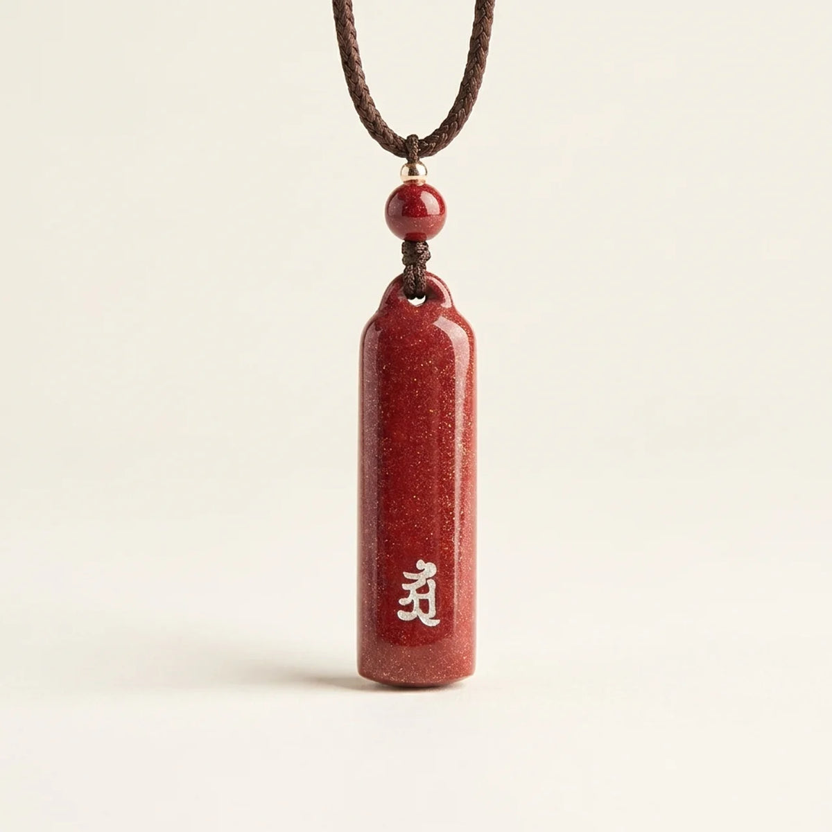 Cinnabar Zodiac Natal Buddha Pendant Necklace