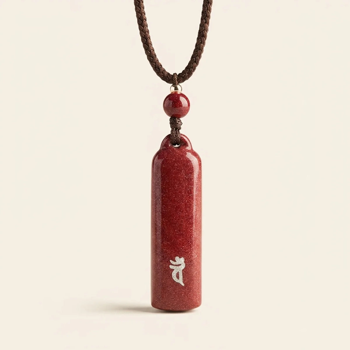 Cinnabar Zodiac Natal Buddha Pendant Necklace