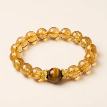 Citrine Wealth Crystal Beaded Bracelet