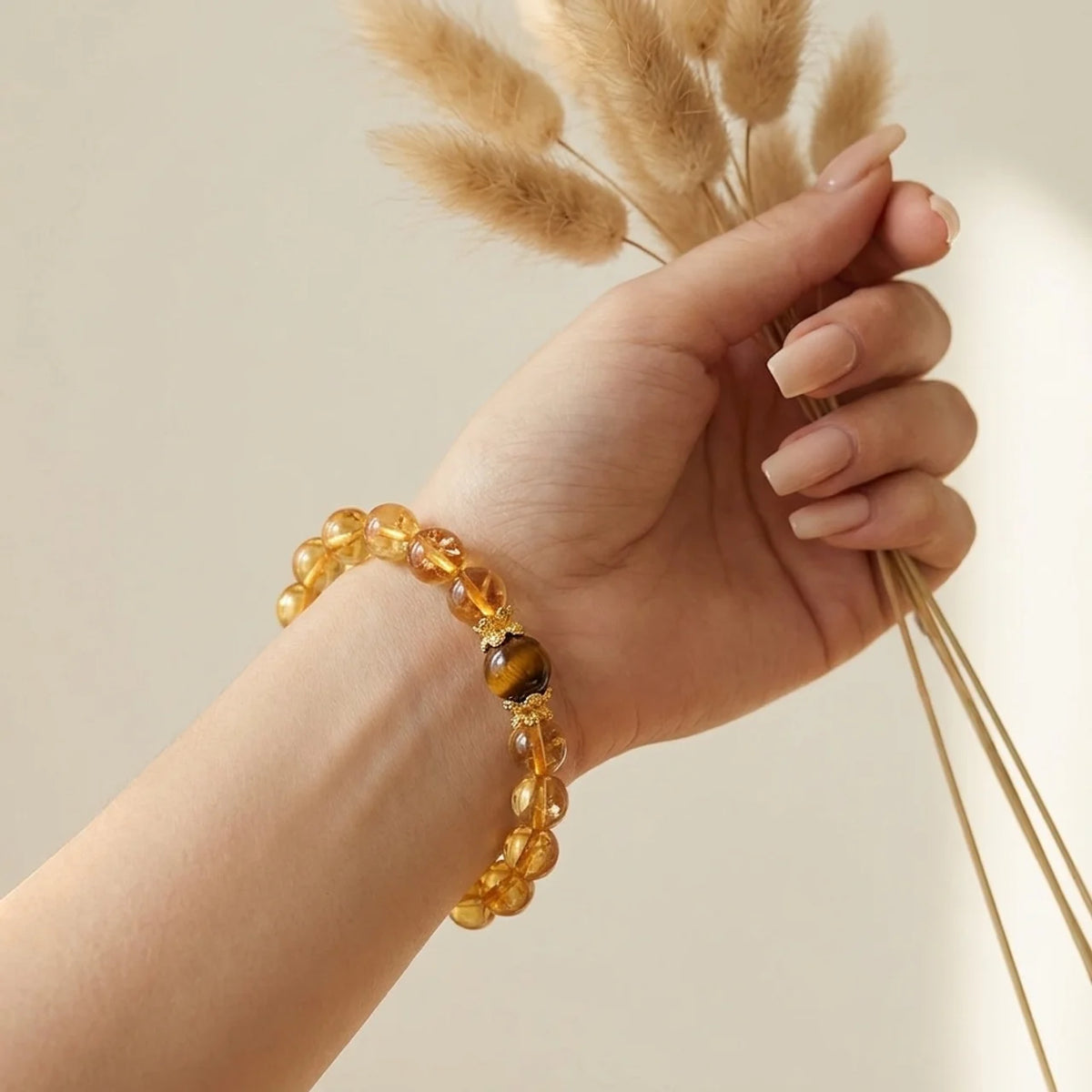 Citrine Wealth Crystal Beaded Bracelet