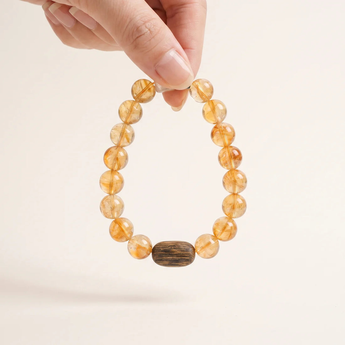 Citrin & Adlerholz Naturstein Armband