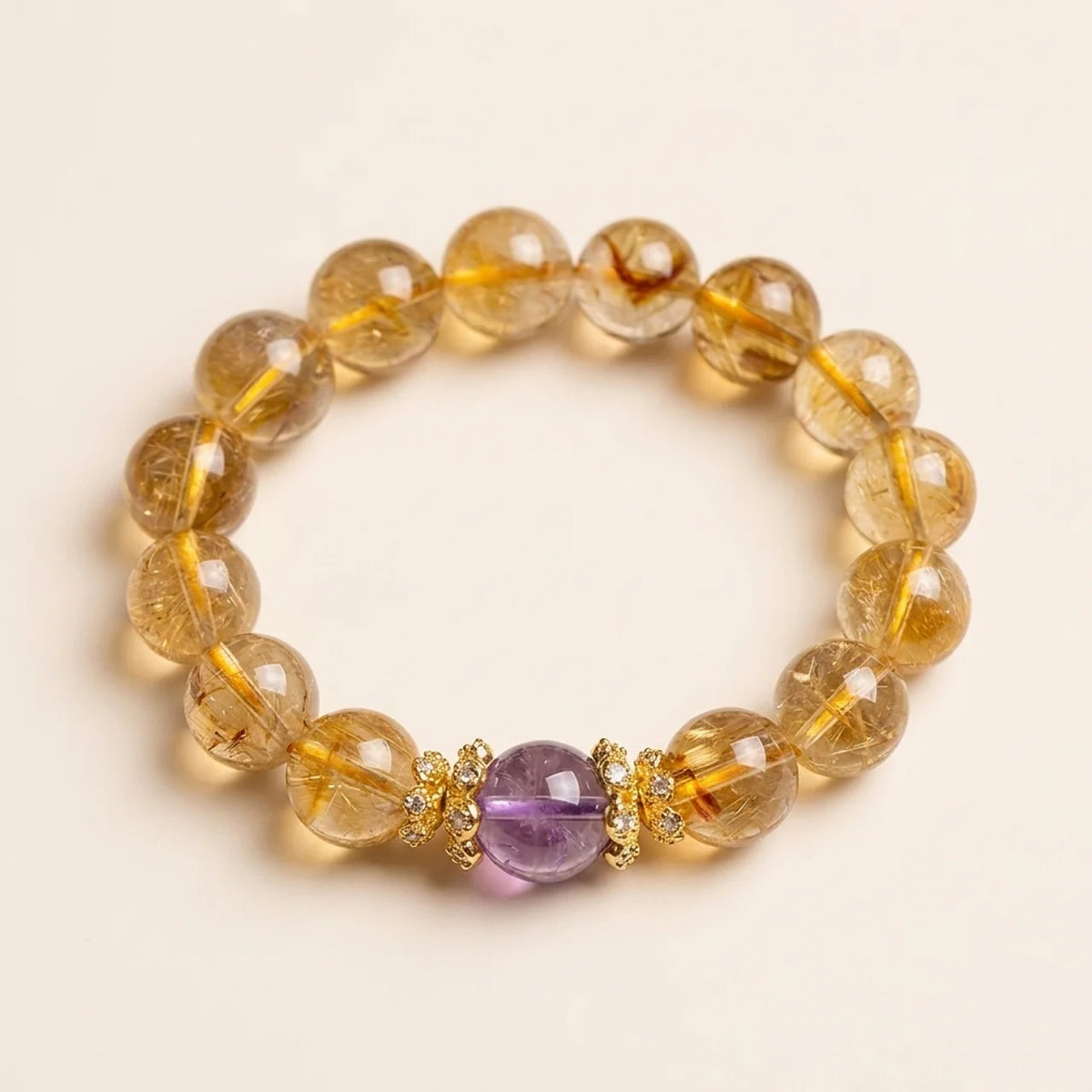 Citrine Wealth Crystal Beaded Bracelet