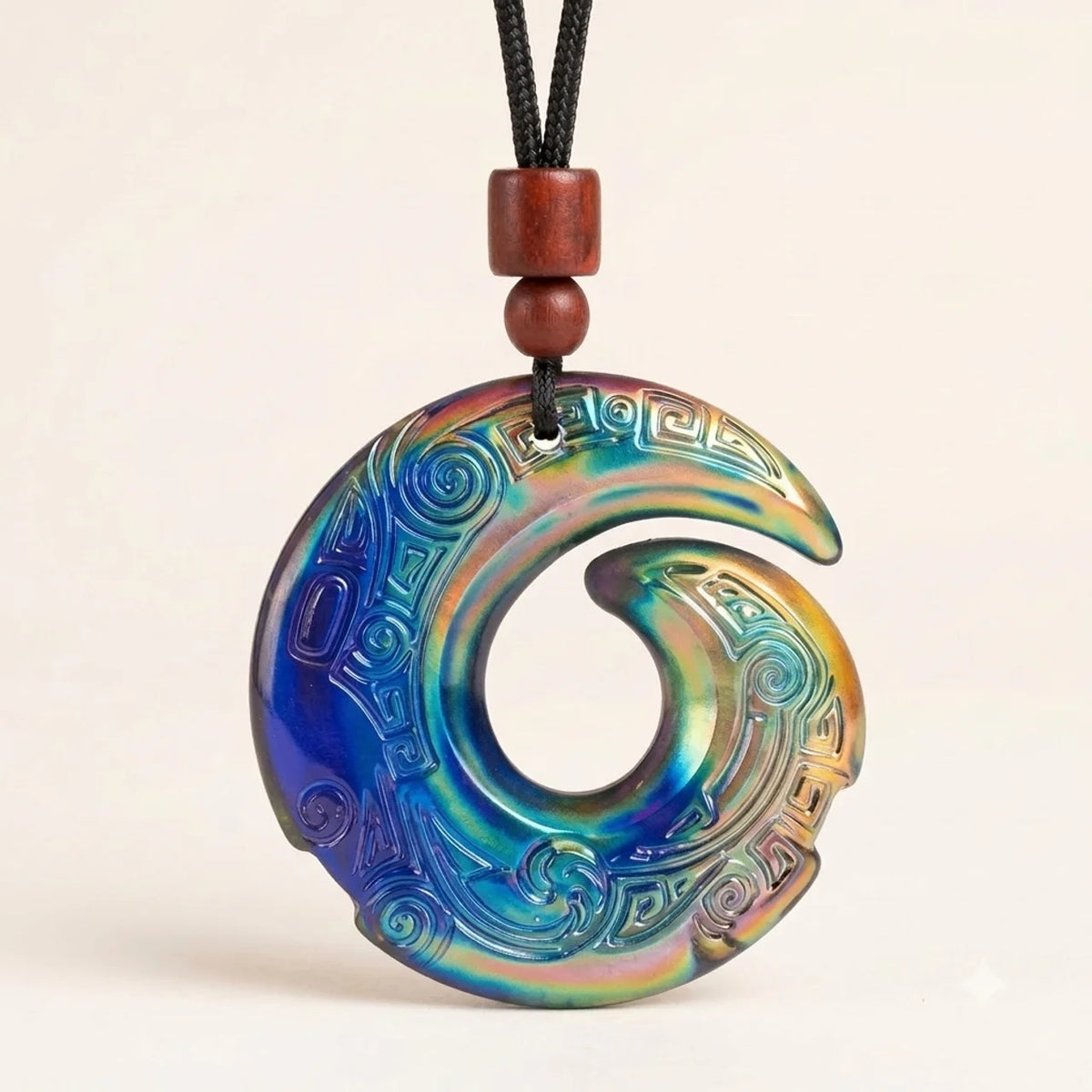 Color-Changing Liuli Peace Buckle Necklace