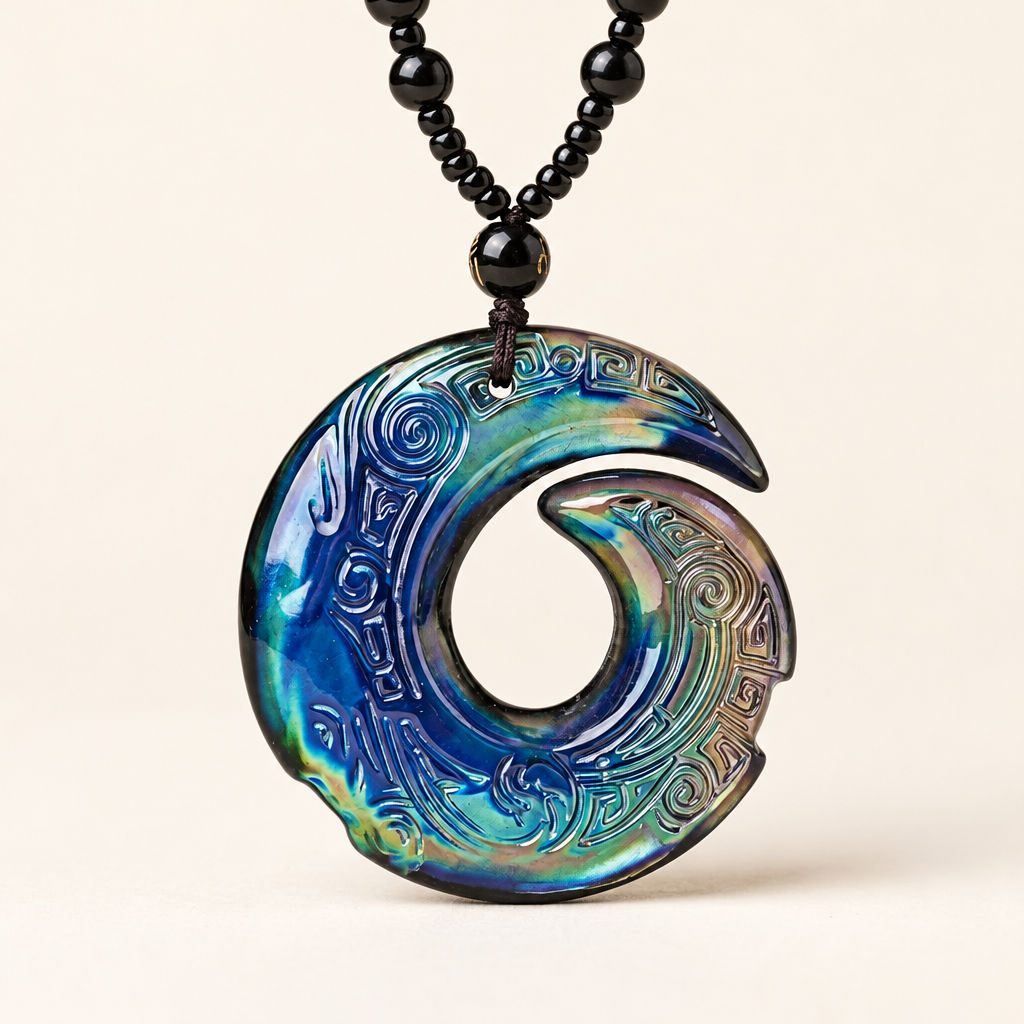 Color-Changing Liuli Peace Buckle Necklace