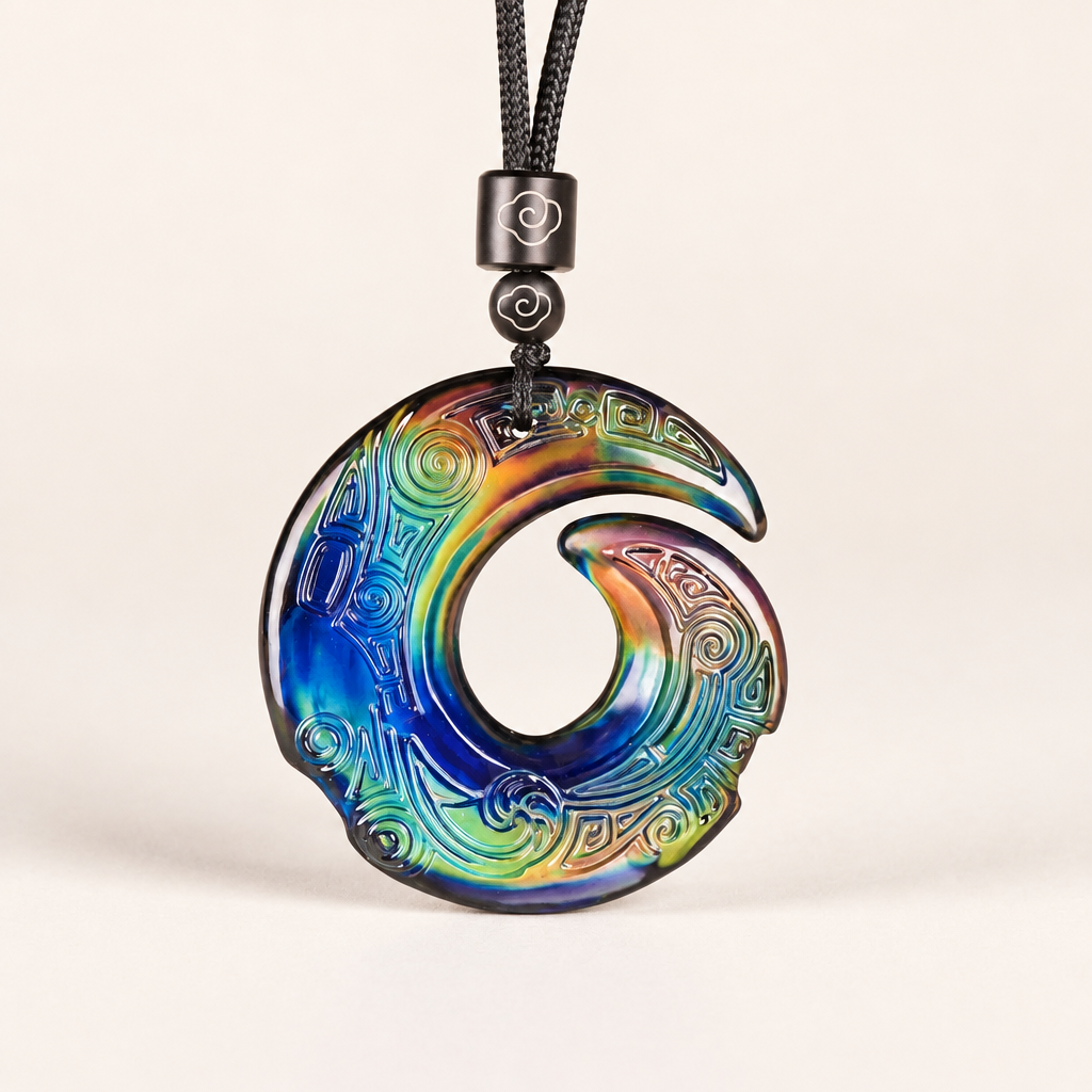 Color-Changing Liuli Peace Buckle Necklace