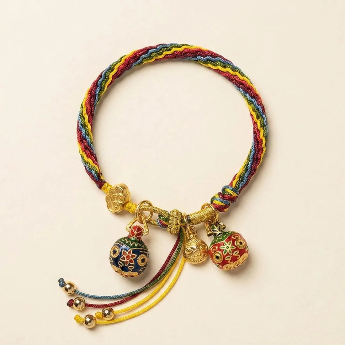 Colorful String Swallowing Beast Reincarnation Knot Bracelet