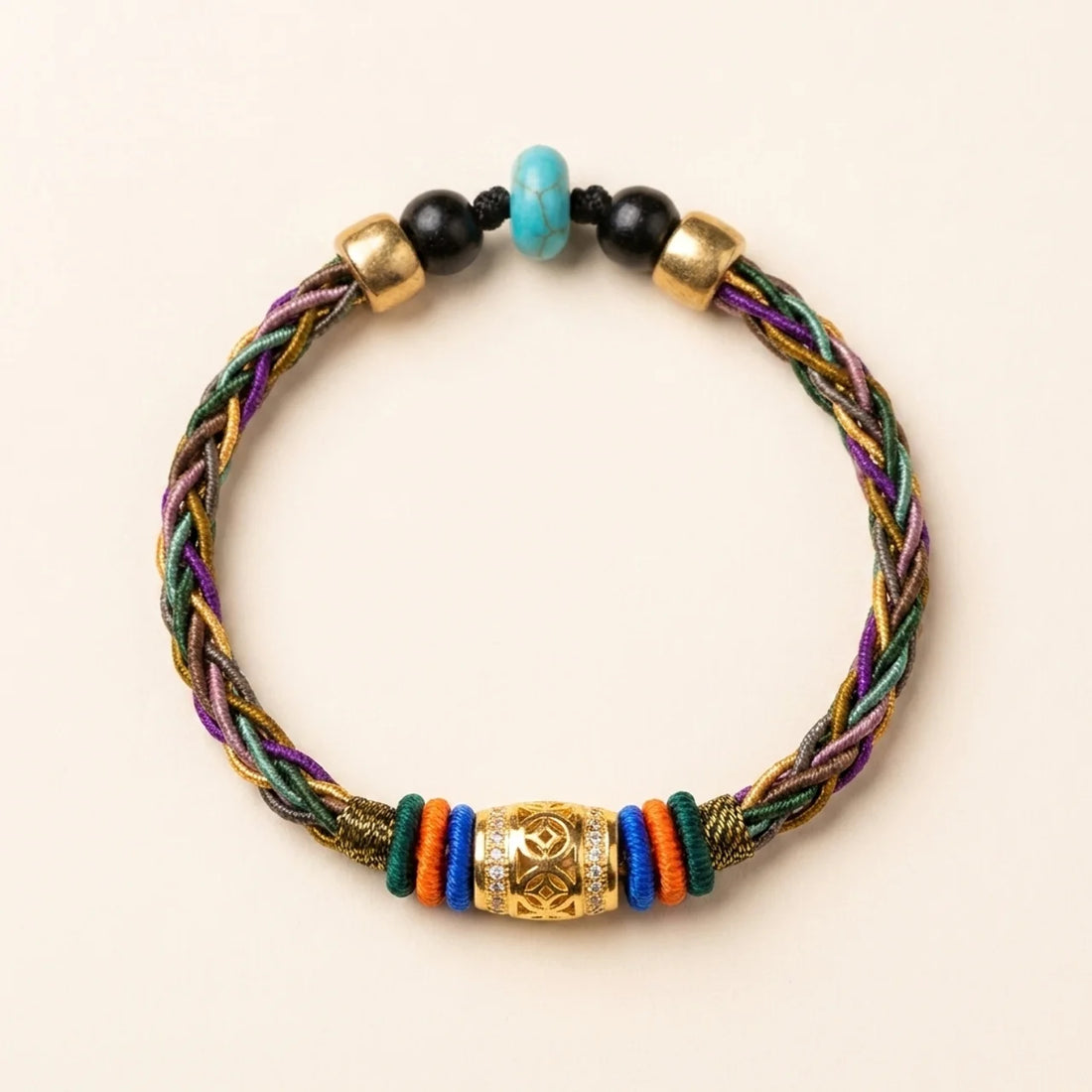 Copper Coin Lucky Knot Red String Bracelet