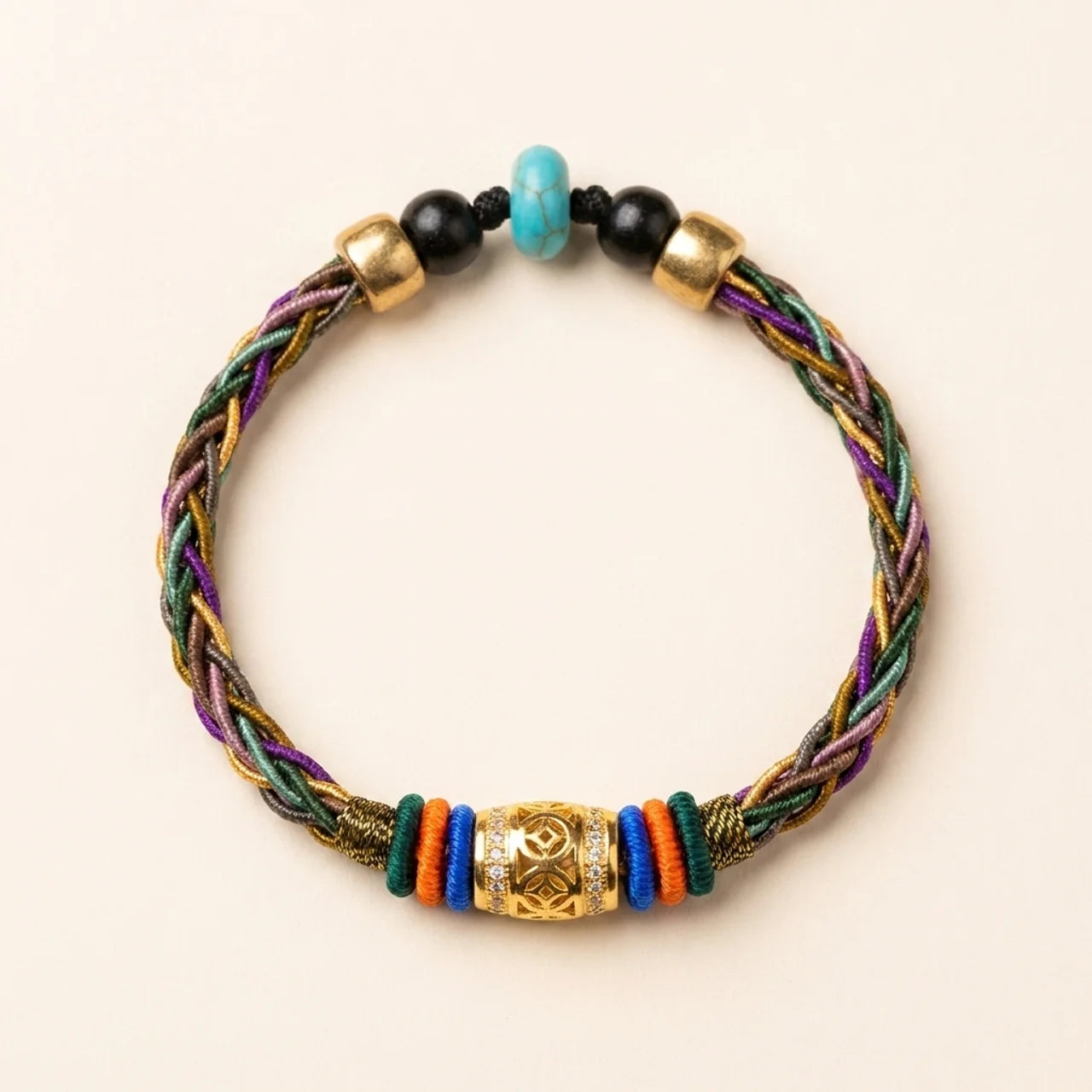 Copper Coin Lucky Knot Red String Bracelet