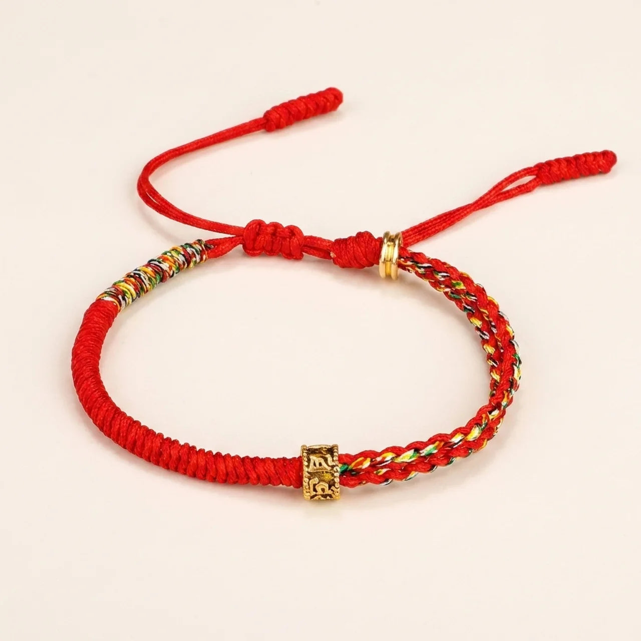 Copper Mantra Red String Bracelet
