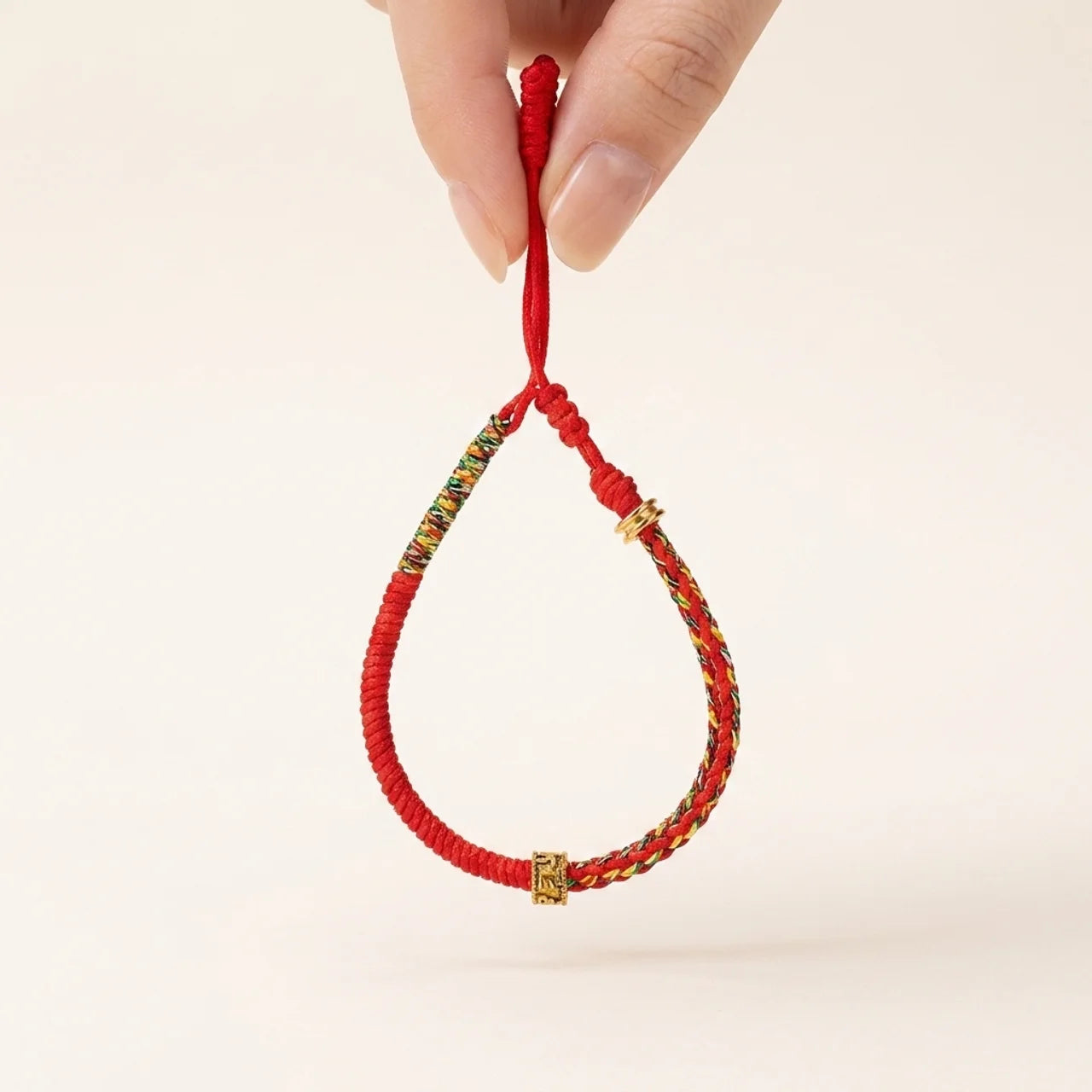Copper Mantra Red String Bracelet
