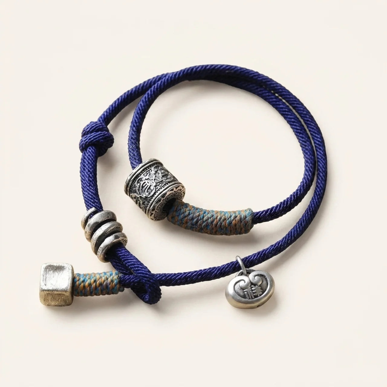 Copper Om Mani Padme Hum Wrap Bracelet