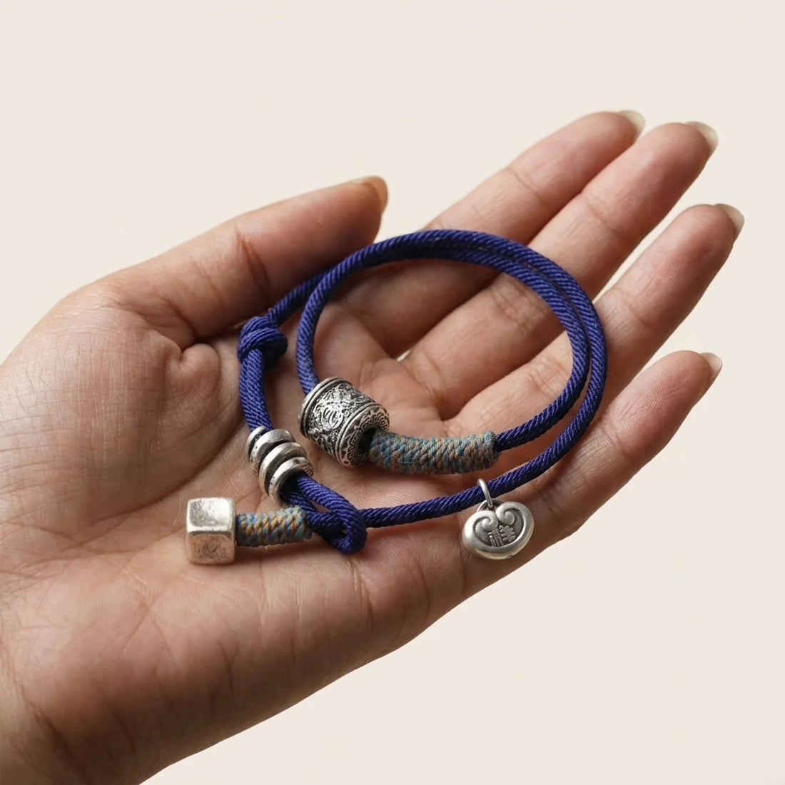 Copper Om Mani Padme Hum Wrap Bracelet