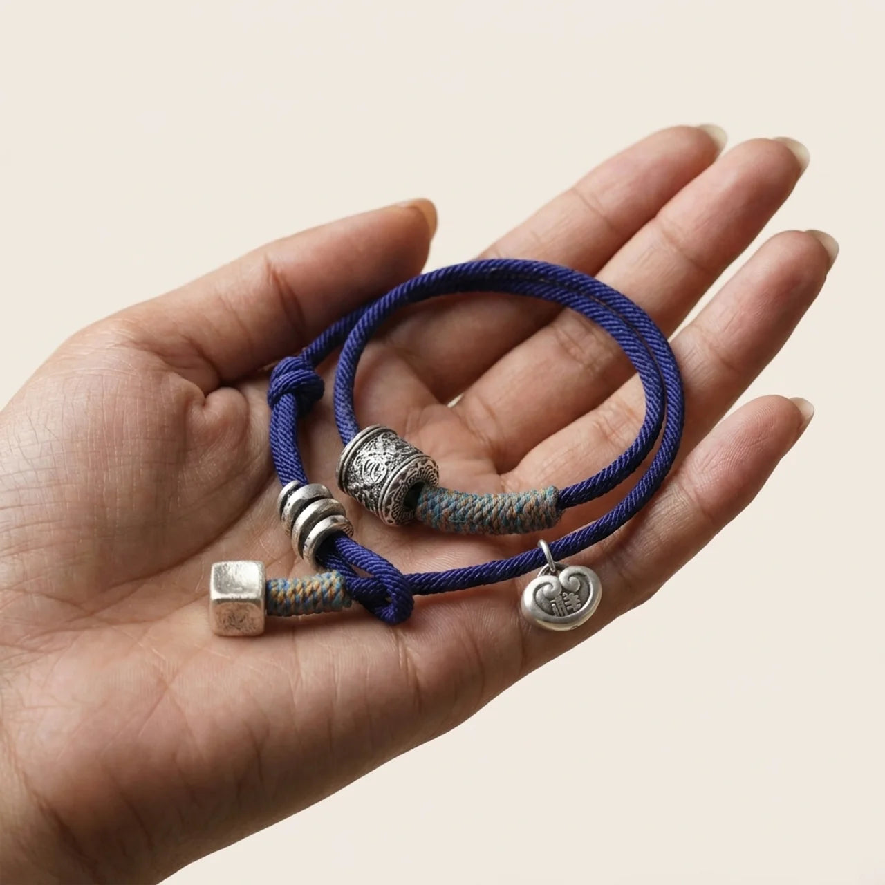 Copper Om Mani Padme Hum Wrap Bracelet