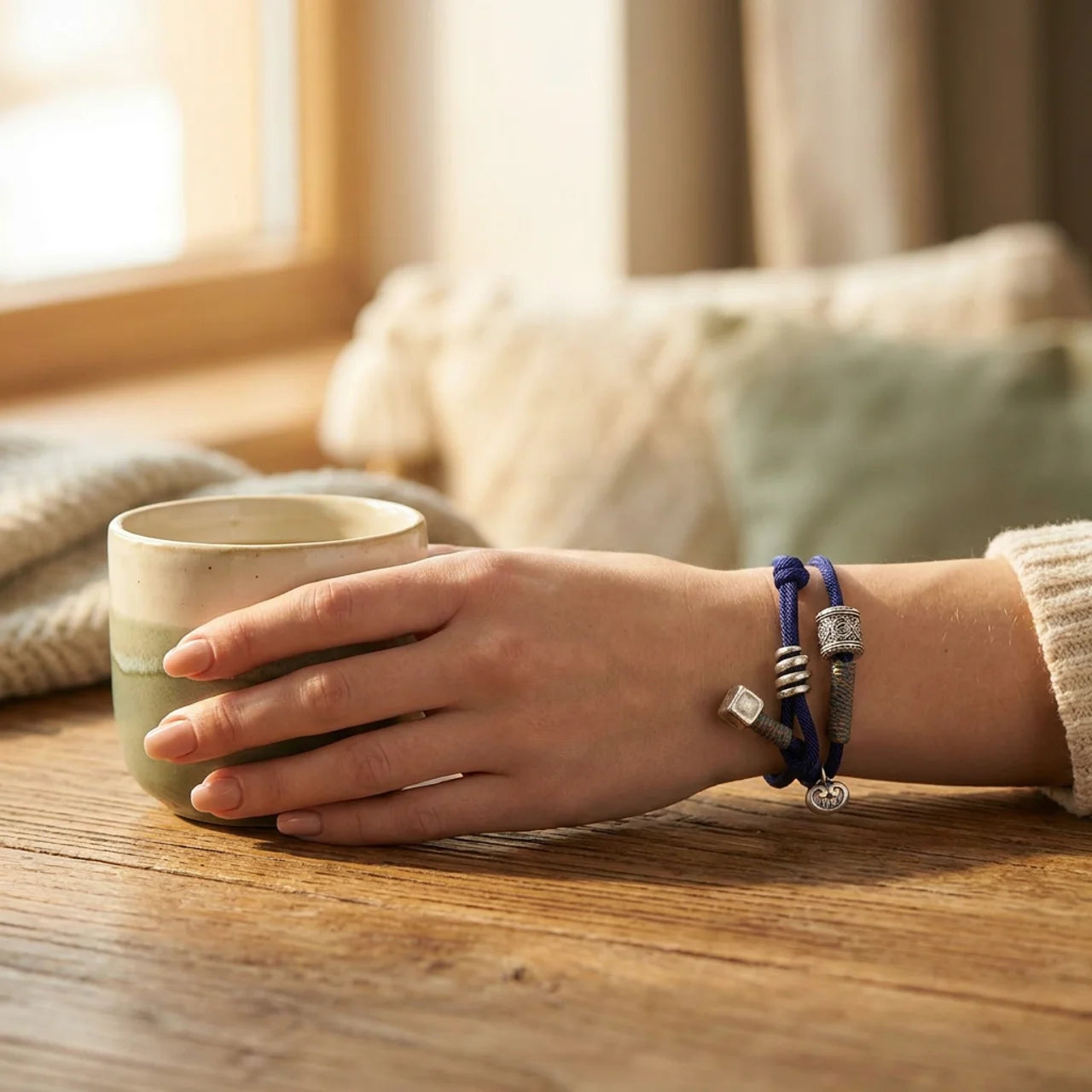 Copper Om Mani Padme Hum Wrap Bracelet
