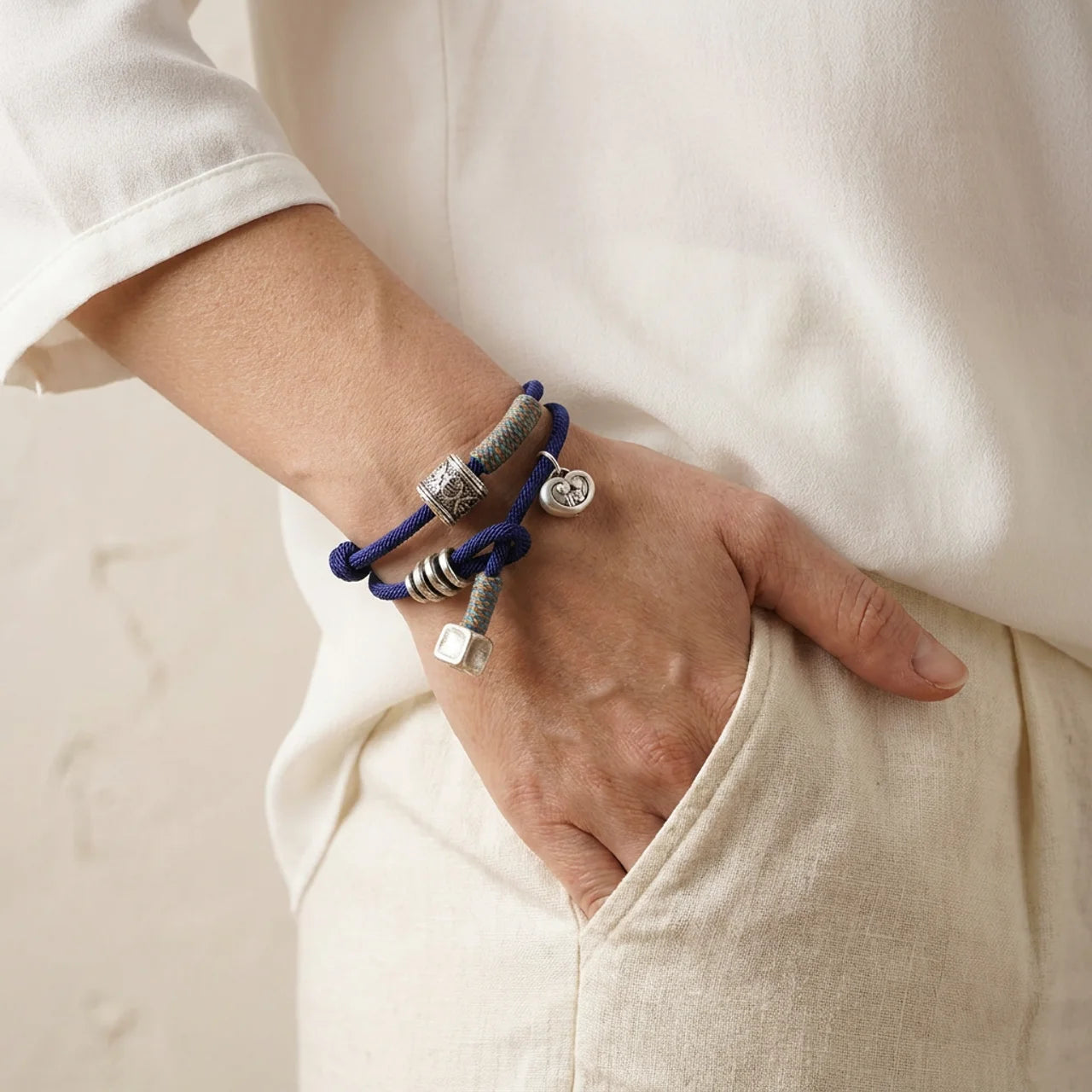 Copper Om Mani Padme Hum Wrap Bracelet