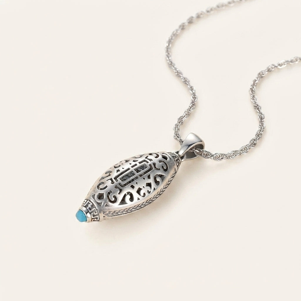 Copper Om Mani Padme Hum Pendant Necklace