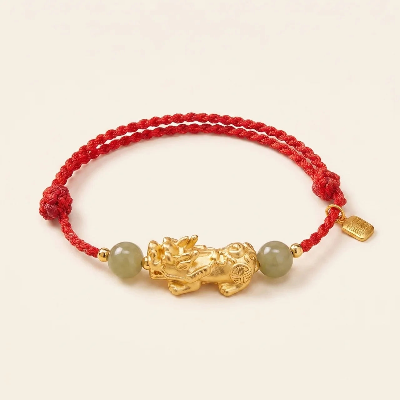 Copper Pi Xiu Jade Red String Bracelet