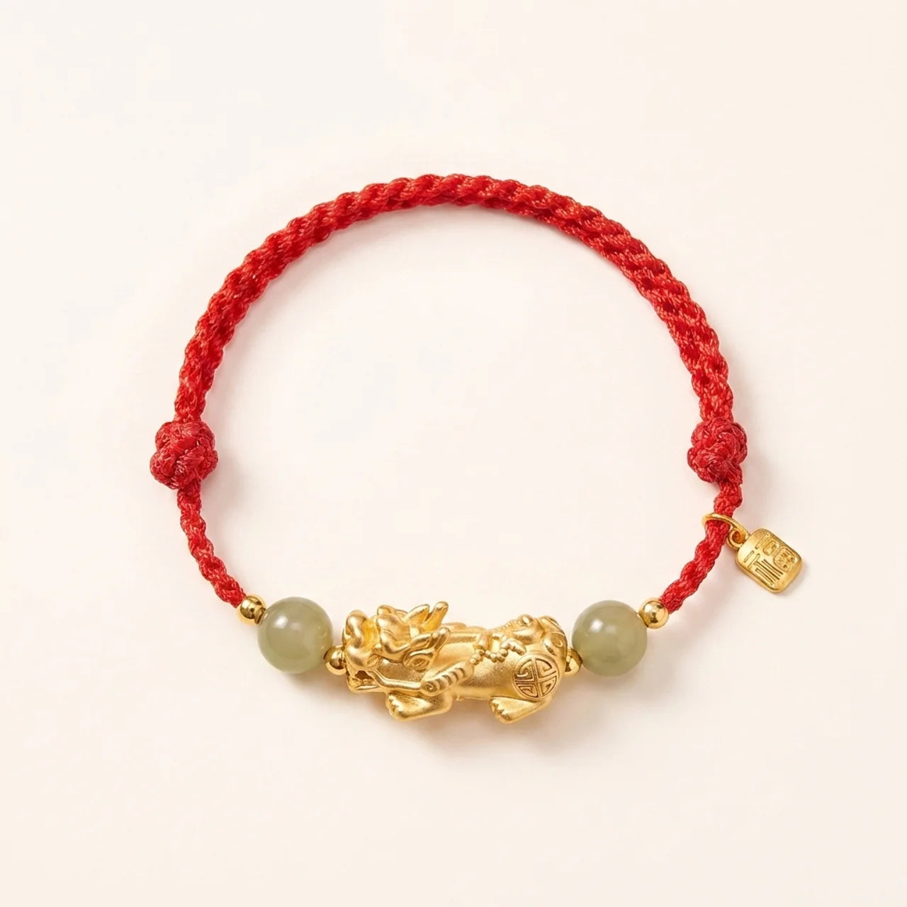 Copper Pi Xiu Jade Red String Bracelet