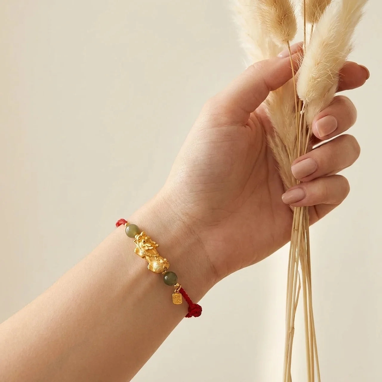 Copper Pi Xiu Jade Red String Bracelet