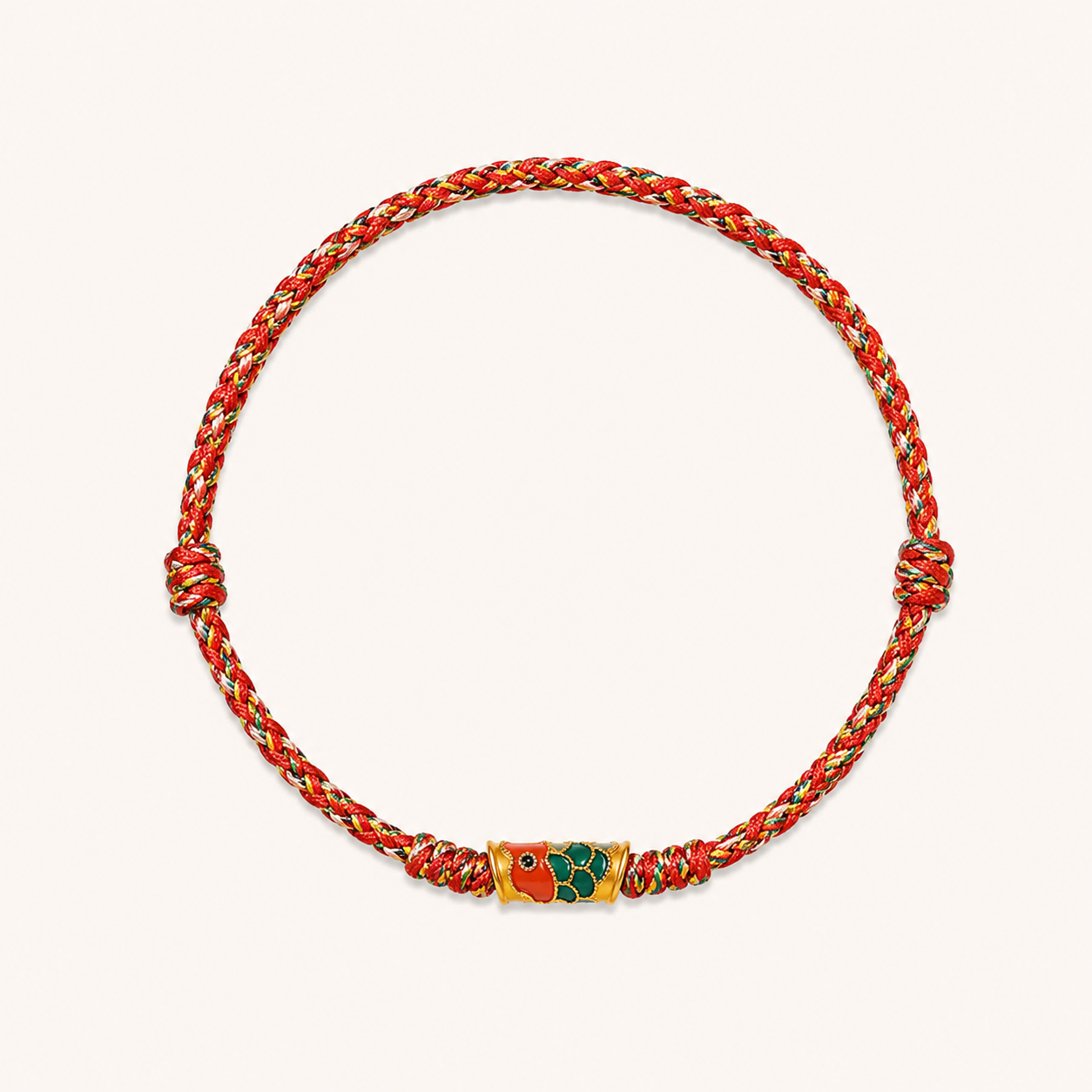 Copper Koi Fish Braided Rope Bracelet