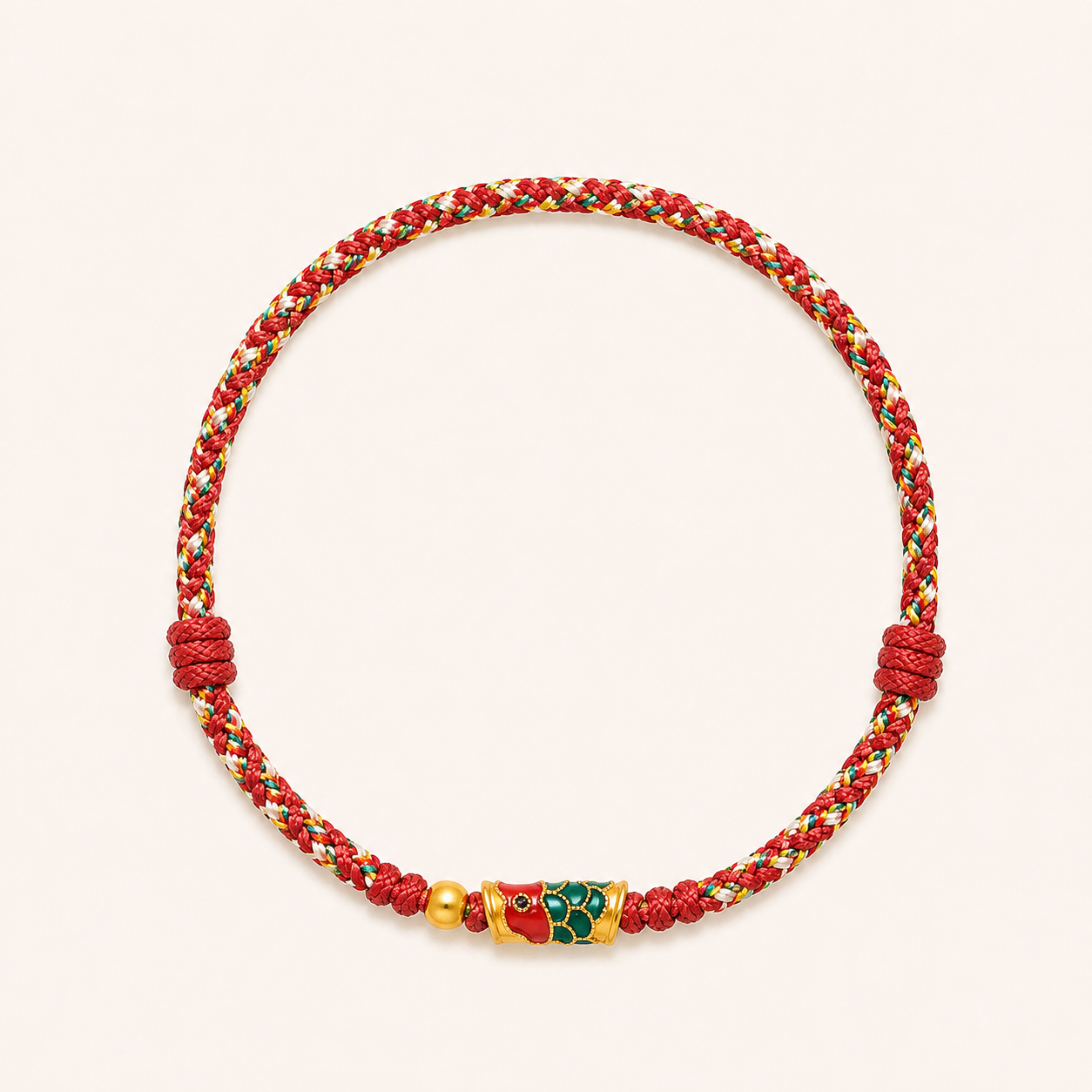 Copper Koi Fish Braided Rope Bracelet