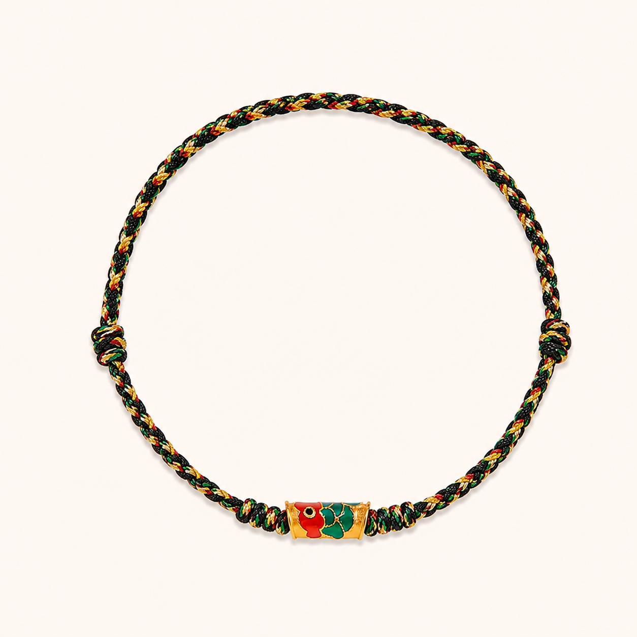 Copper Koi Fish Braided Rope Bracelet