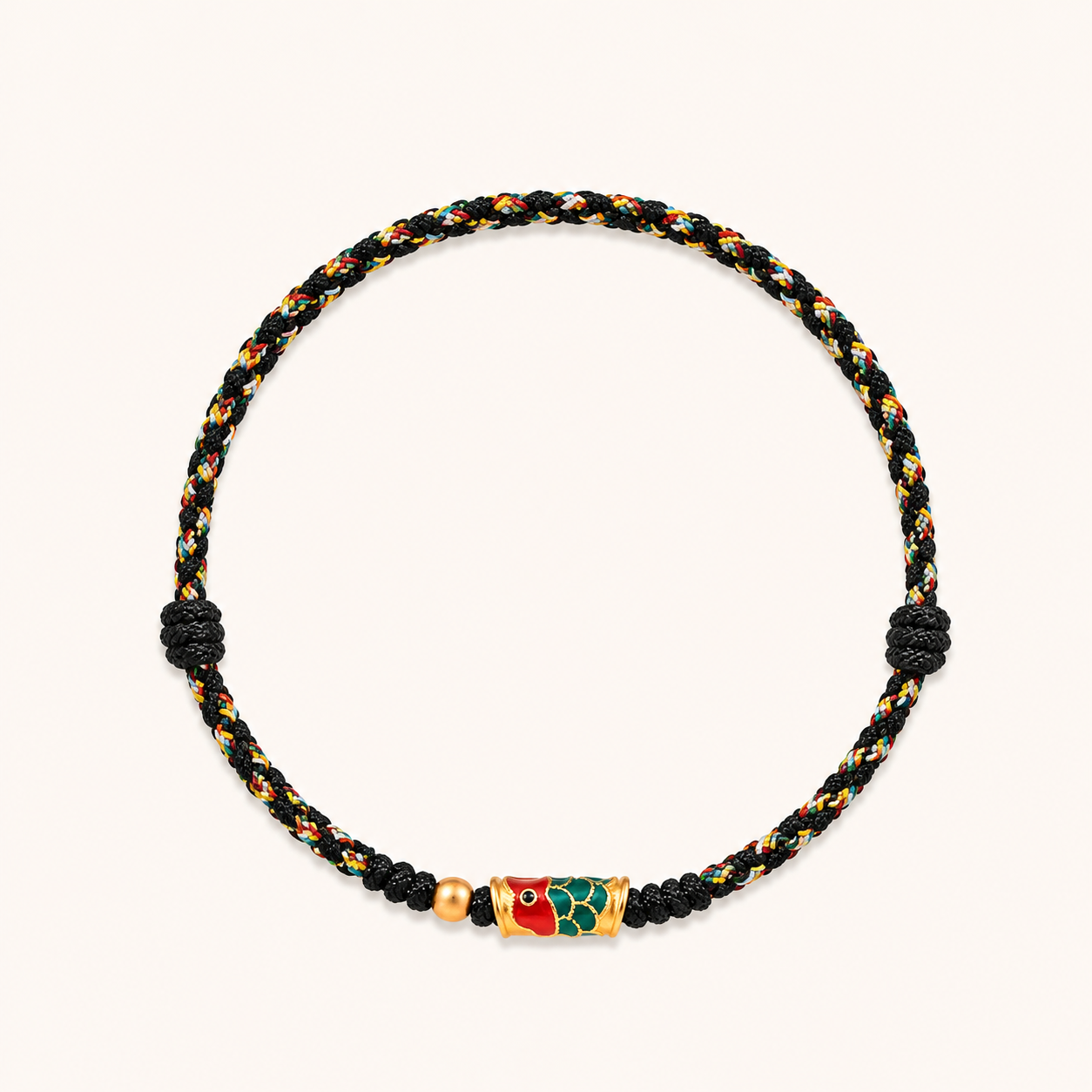 Copper Koi Fish Braided Rope Bracelet