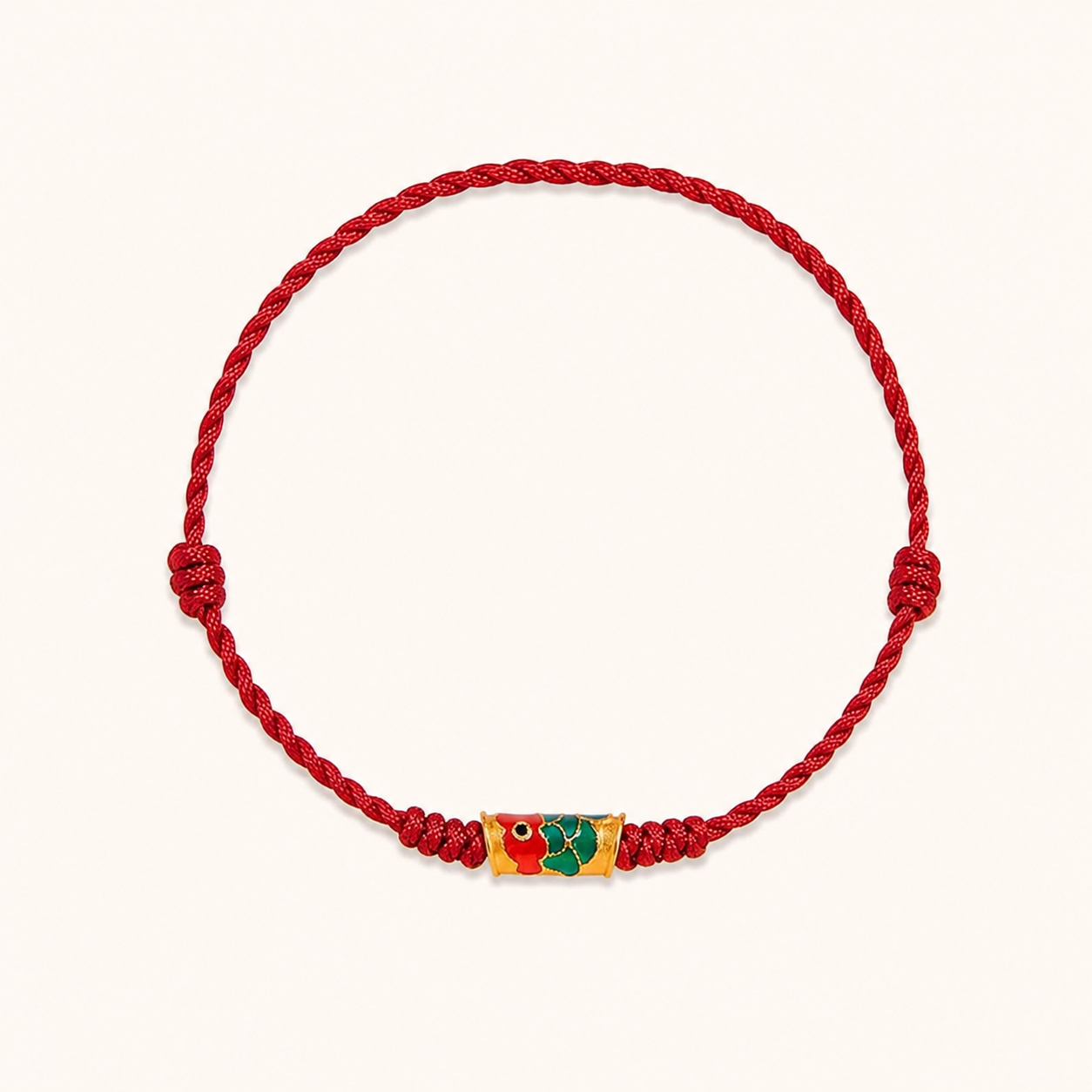 Copper Koi Fish Braided Rope Bracelet