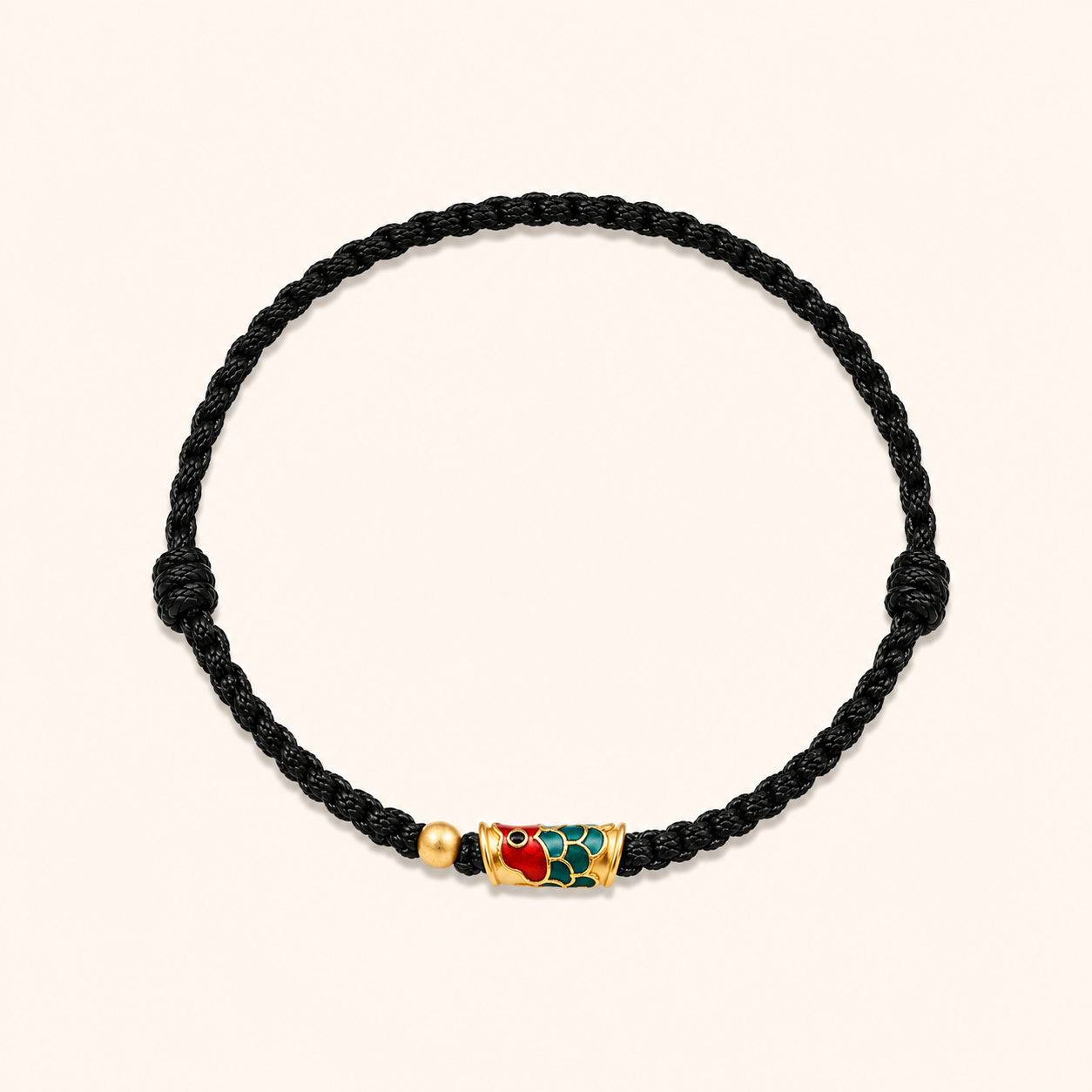 Copper Koi Fish Braided Rope Bracelet
