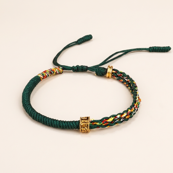 Copper Mantra Red String Bracelet