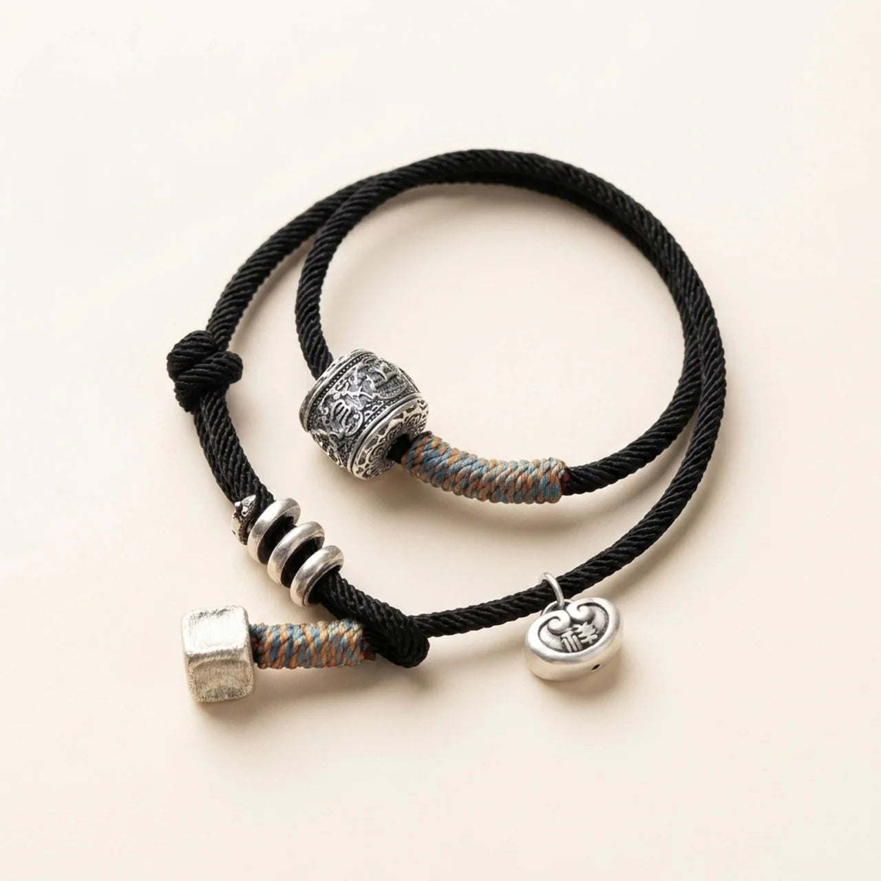 Copper Om Mani Padme Hum Wrap Bracelet