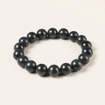Dark Green Nephrite Jade Beaded Bracelet