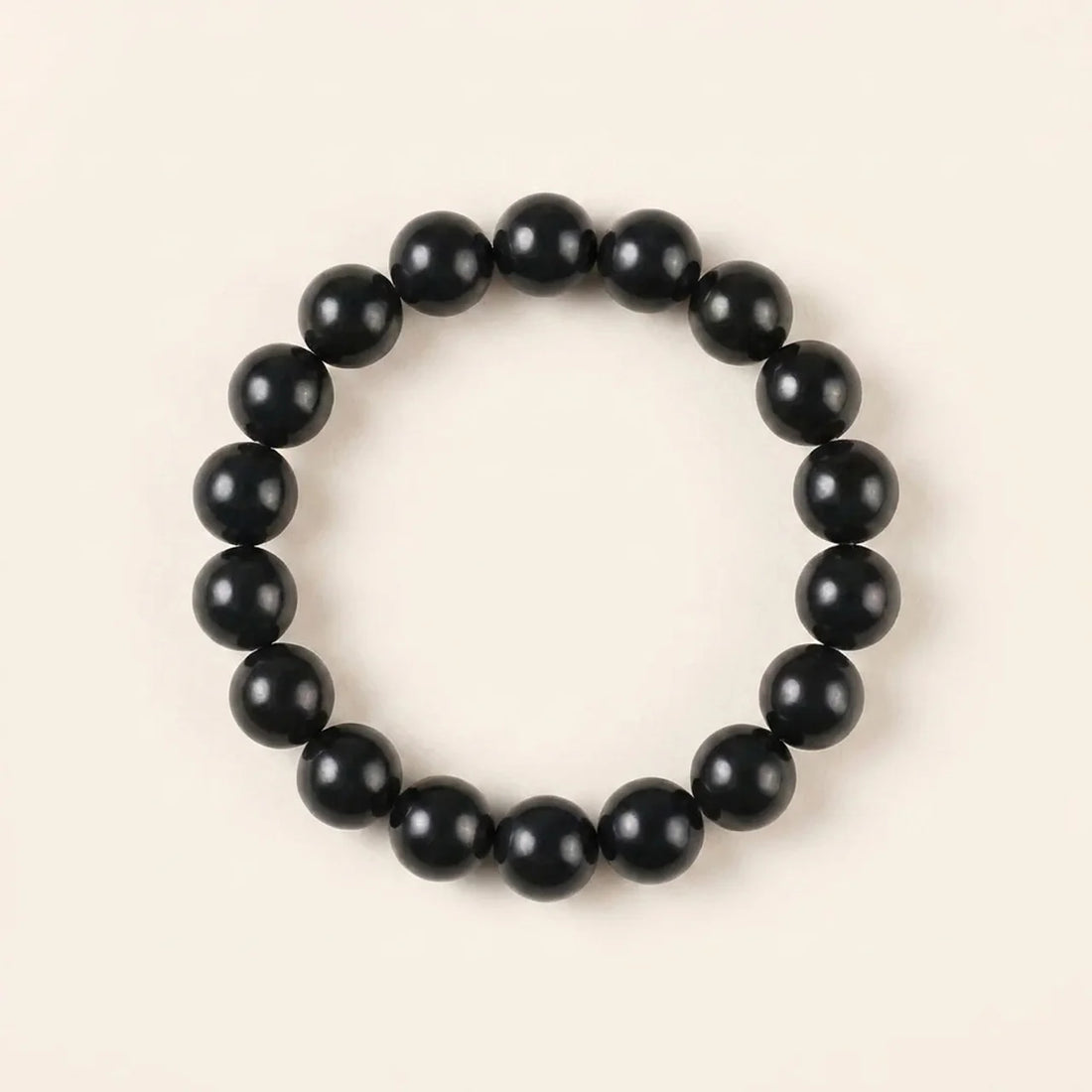 Dark Green Nephrite Jade Beaded Bracelet